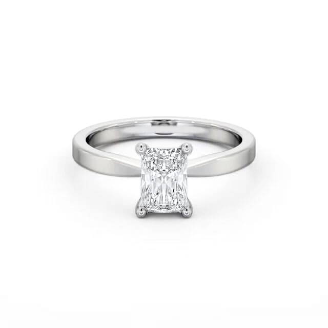 Radiant Diamond Engagement Ring 18K White Gold Solitaire - Amaya ENRA19_WG_HAND