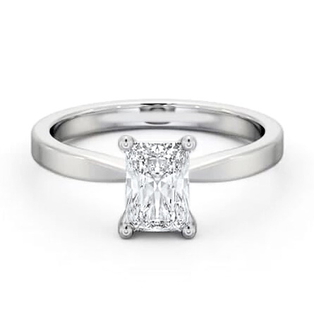 Radiant Diamond Classic 4 Prong Ring 18K White Gold Solitaire ENRA19_WG_THUMB2 