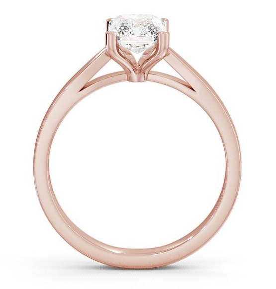 Radiant Diamond Tapered Band Engagement Ring 9K Rose Gold Solitaire ENRA1_RG_THUMB1 