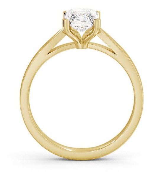 Radiant Diamond Tapered Band Engagement Ring 18K Yellow Gold Solitaire ENRA1_YG_THUMB1