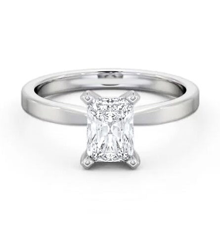 Radiant Diamond Square Prongs Engagement Ring Platinum Solitaire ENRA20_WG_THUMB2 