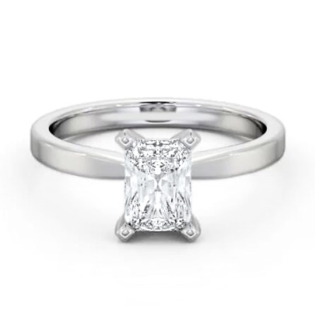 Radiant Diamond Square Prongs Engagement Ring 18K White Gold Solitaire ENRA20_WG_THUMB2 