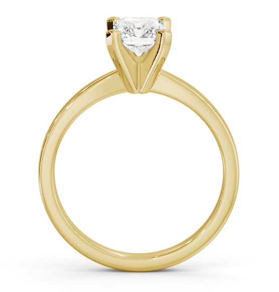 Radiant Diamond Square Prongs Engagement Ring 9K Yellow Gold Solitaire ENRA20_YG_THUMB1 