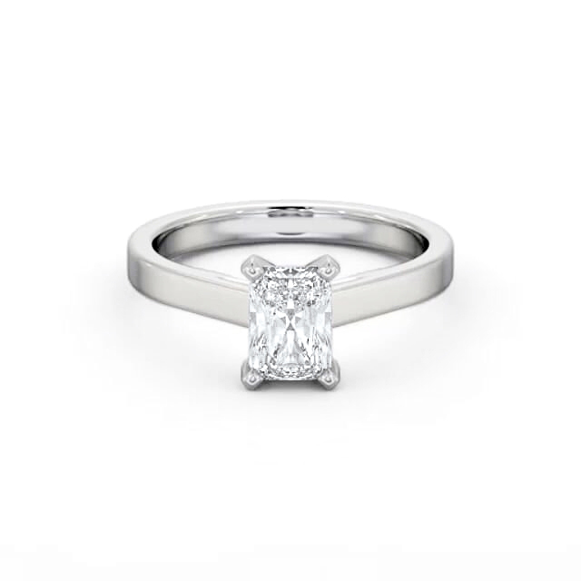 Radiant Diamond Engagement Ring 18K White Gold Solitaire - Teyana ENRA21_WG_HAND