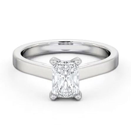 Radiant Diamond Square Prongs Engagement Ring 9K White Gold Solitaire ENRA21_WG_THUMB1