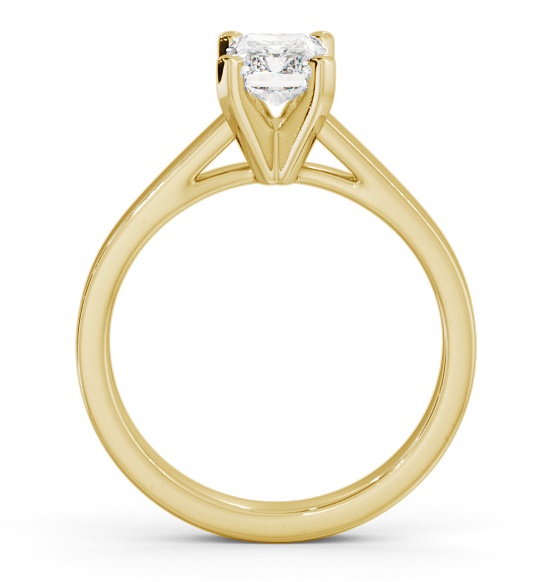 Radiant Diamond Square Prongs Ring 18K Yellow Gold Solitaire ENRA21_YG_THUMB1 