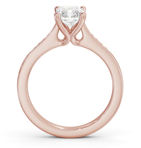 Radiant Diamond Elevated Setting Ring 18K Rose Gold Solitaire ENRA21S_RG_THUMB1 