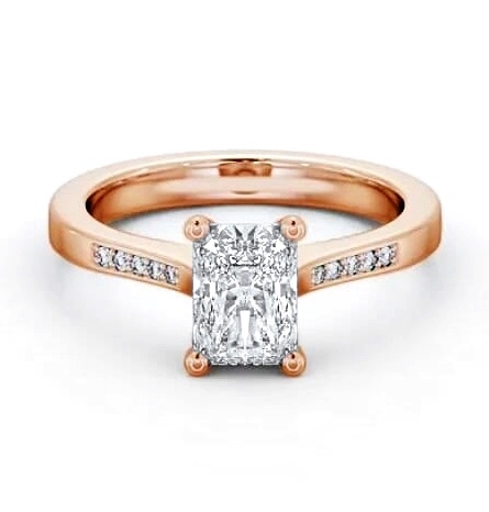 Radiant Diamond Elevated Setting Ring 18K Rose Gold Solitaire ENRA21S_RG_THUMB1