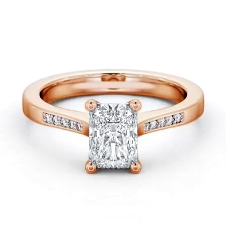 Radiant Diamond Elevated Setting Ring 18K Rose Gold Solitaire ENRA21S_RG_THUMB2 