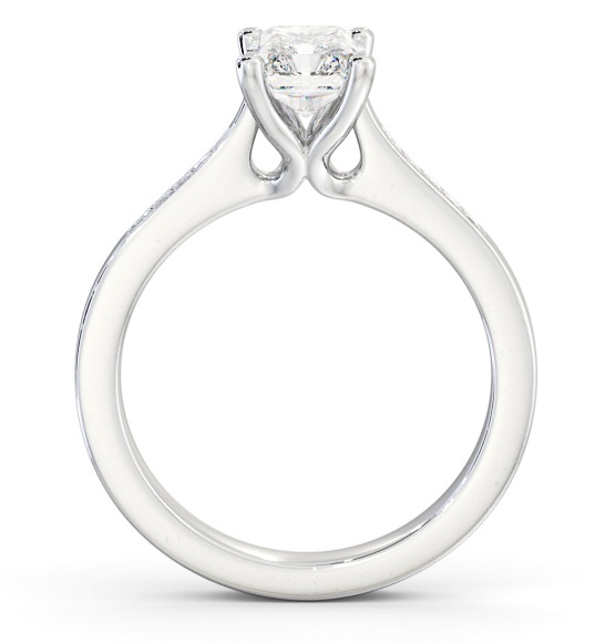 Radiant Diamond Elevated Setting Ring 18K White Gold Solitaire ENRA21S_WG_THUMB1 
