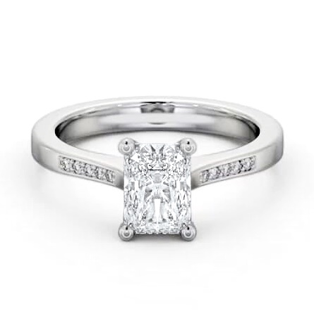 Radiant Diamond Elevated Setting Engagement Ring Platinum Solitaire ENRA21S_WG_THUMB2 