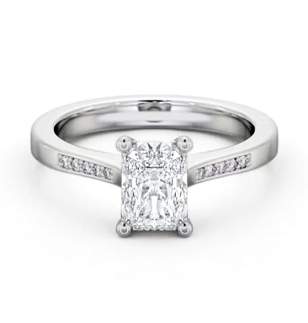 Radiant Diamond Elevated Setting Ring 18K White Gold Solitaire ENRA21S_WG_THUMB2 