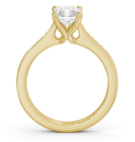 Radiant Diamond Elevated Setting Ring 18K Yellow Gold Solitaire ENRA21S_YG_THUMB1 