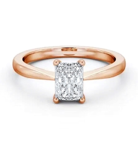 Radiant Diamond Low Setting Engagement Ring 9K Rose Gold Solitaire ENRA22_RG_THUMB2 