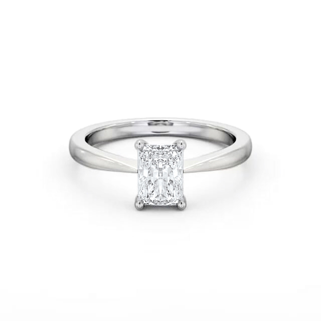 Radiant Diamond Engagement Ring 18K White Gold Solitaire - Lynnette ENRA22_WG_HAND