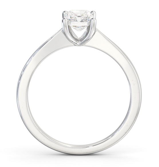 Radiant Diamond Low Setting Engagement Ring 18K White Gold Solitaire ENRA22_WG_THUMB1 