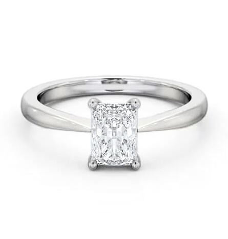 Radiant Diamond Low Setting Engagement Ring Palladium Solitaire ENRA22_WG_THUMB2 
