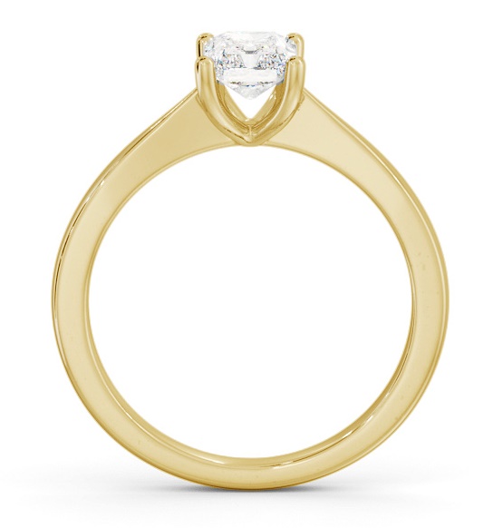 Radiant Diamond Low Setting Engagement Ring 18K Yellow Gold Solitaire ENRA22_YG_THUMB1 