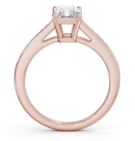Radiant Diamond Box Style Setting Ring 18K Rose Gold Solitaire ENRA22S_RG_THUMB1 