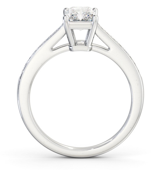Radiant Diamond Box Style Setting Ring 18K White Gold Solitaire ENRA22S_WG_THUMB1 