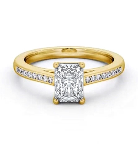 Radiant Diamond Box Style Setting Ring 9K Yellow Gold Solitaire ENRA22S_YG_THUMB1