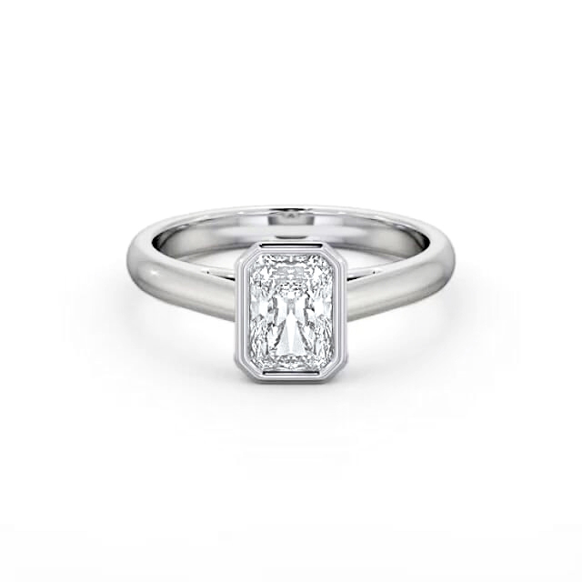 Radiant Diamond Engagement Ring 18K White Gold Solitaire - Carsen ENRA23_WG_HAND