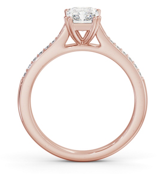 Radiant Diamond 8 Prong Engagement Ring 9K Rose Gold Solitaire ENRA23S_RG_THUMB1 