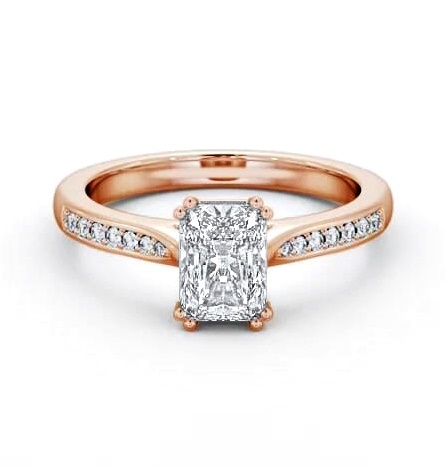 Radiant Diamond 8 Prong Engagement Ring 9K Rose Gold Solitaire ENRA23S_RG_THUMB1