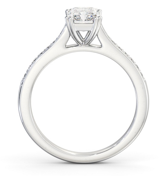 Radiant Diamond 8 Prong Engagement Ring 18K White Gold Solitaire ENRA23S_WG_THUMB1 
