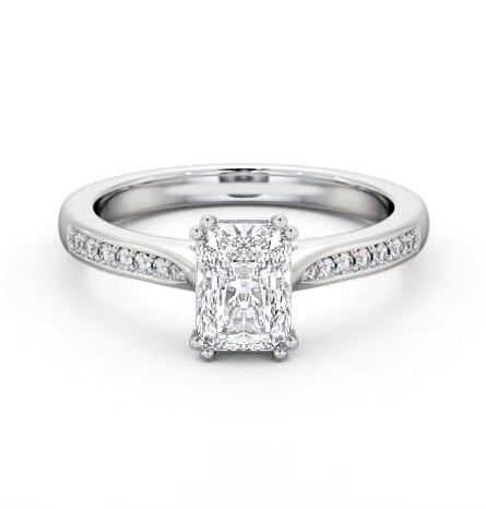 Radiant Diamond 8 Prong Engagement Ring Platinum Solitaire ENRA23S_WG_THUMB2 