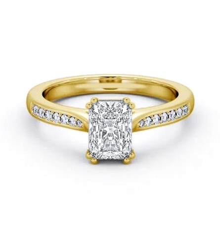 Radiant Diamond 8 Prong Engagement Ring 9K Yellow Gold Solitaire ENRA23S_YG_THUMB1