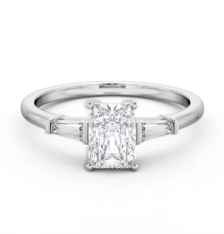Radiant Ring Platinum Solitaire with Tapered Baguette Side Stones ENRA24S_WG_THUMB1