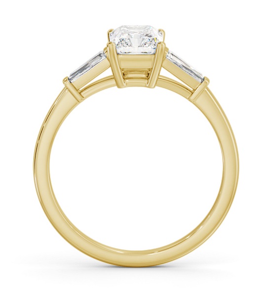 Radiant Ring 18K Yellow Gold Solitaire Tapered Baguette Side Stones ENRA24S_YG_THUMB1 