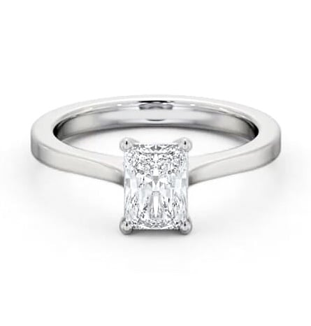 Radiant Diamond Elevated Setting Ring 18K White Gold Solitaire ENRA25_WG_THUMB1
