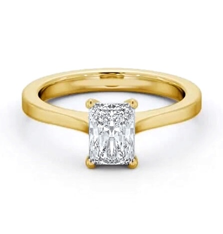 Radiant Diamond Elevated Setting Ring 18K Yellow Gold Solitaire ENRA25_YG_THUMB1