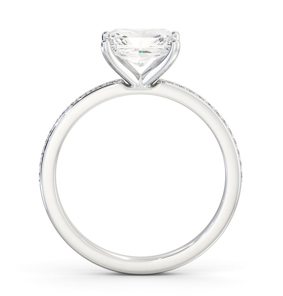 Radiant Diamond East To West Engagement Ring Palladium Solitaire ENRA27S_WG_THUMB1 