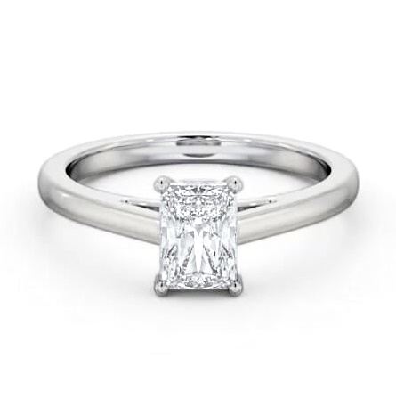 Radiant Diamond Box Style Setting Engagement Ring Platinum Solitaire ENRA28_WG_THUMB1