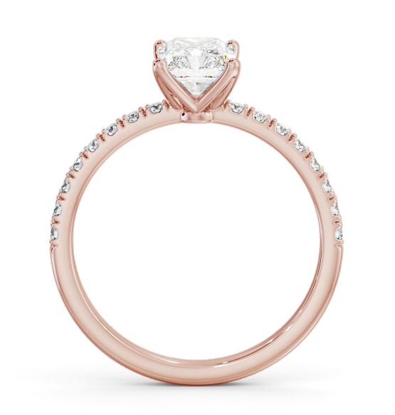 Radiant Diamond 4 Prong Engagement Ring 9K Rose Gold Solitaire ENRA28S_RG_THUMB1 