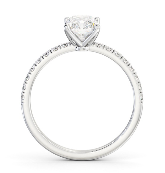 Radiant Diamond 4 Prong Engagement Ring 9K White Gold Solitaire ENRA28S_WG_THUMB1 