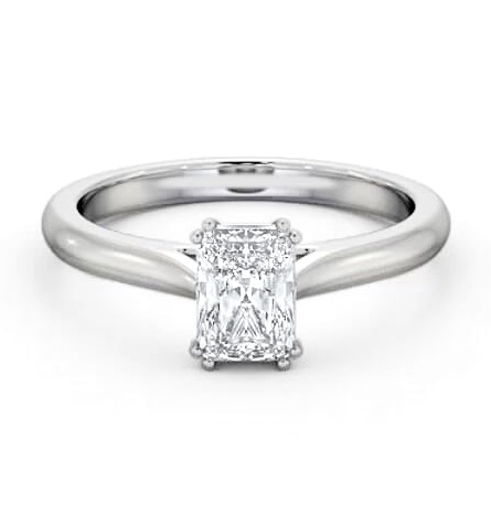 Radiant Diamond 8 Prong Engagement Ring 18K White Gold Solitaire ENRA29_WG_THUMB1