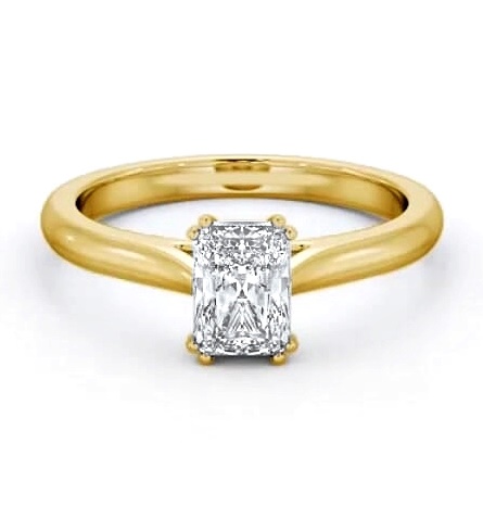 Radiant Diamond 8 Prong Engagement Ring 18K Yellow Gold Solitaire ENRA29_YG_THUMB1