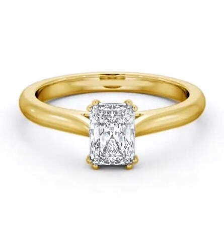 Radiant Diamond 8 Prong Engagement Ring 18K Yellow Gold Solitaire ENRA29_YG_THUMB2 
