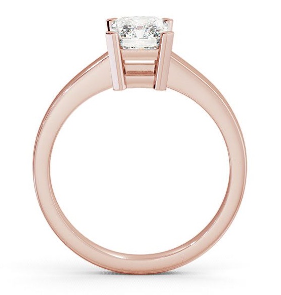 Radiant Diamond Box Setting Engagement Ring 18K Rose Gold Solitaire ENRA2_RG_THUMB1