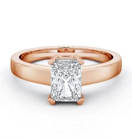 Radiant Diamond Box Setting Engagement Ring 9K Rose Gold Solitaire ENRA2_RG_THUMB2 