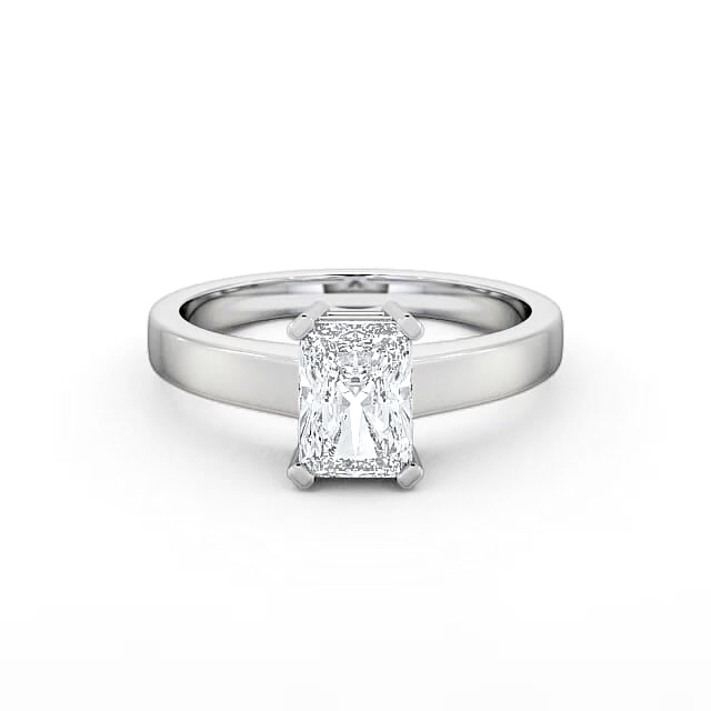 Radiant Diamond Engagement Ring Palladium Solitaire - Adelie ENRA2_WG_HAND
