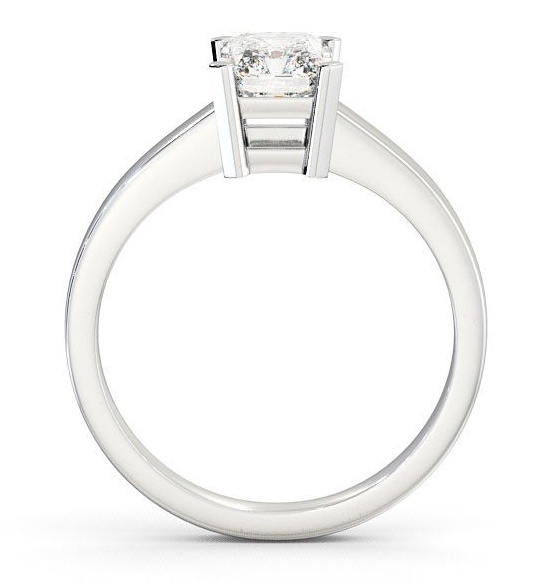Radiant Diamond Box Setting Engagement Ring 18K White Gold Solitaire ENRA2_WG_THUMB1