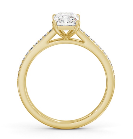 Radiant Diamond 4 Prong Engagement Ring 18K Yellow Gold Solitaire ENRA31S_YG_THUMB1 