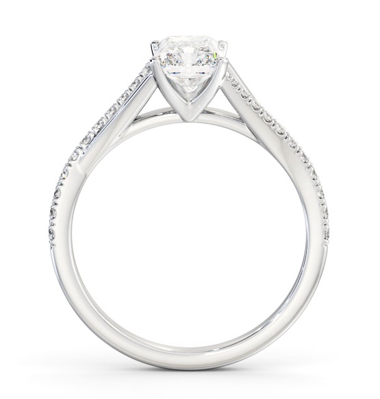 Radiant Ring 18K White Gold Solitaire with Offset Side Stones ENRA32S_WG_THUMB1 