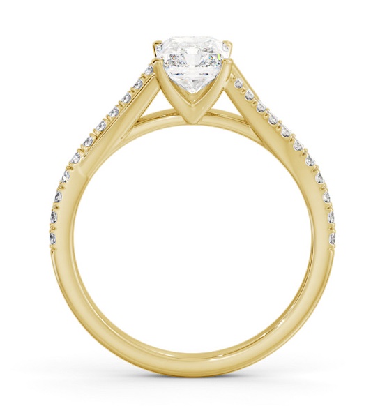 Radiant Ring 18K Yellow Gold Solitaire with Offset Side Stones ENRA32S_YG_THUMB1 
