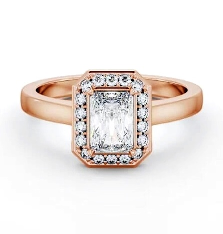 Halo Radiant Diamond Engagement Ring 9K Rose Gold ENRA33_RG_THUMB2 